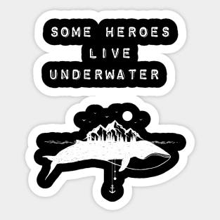 Underwater heroes Sticker